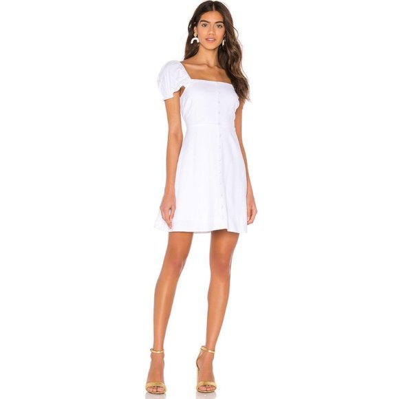 Line & Dot Dresses & Skirts - NWT LINE & DOT White A-Line Puff Sleeve Mini Dress